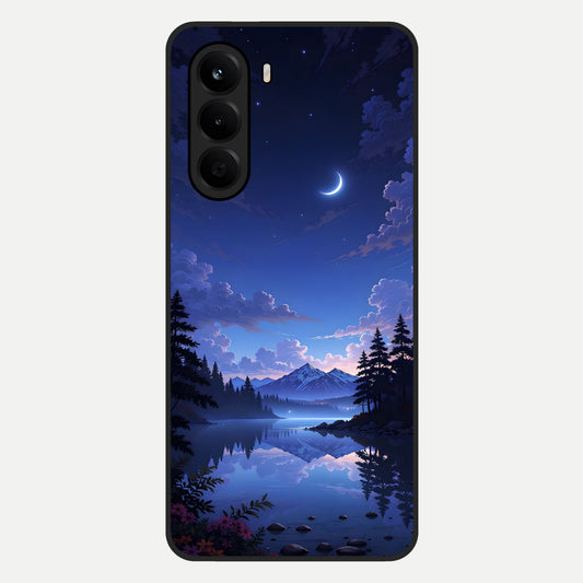  Midnight Lake Peace Glass Case For OnePlus Nord CE 6 Lite back cover – full design glossy printed glass finish