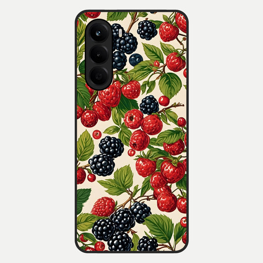  Mixed Berry Collage Glass Case For OnePlus Nord CE 6 Lite back cover – full design glossy printed glass finish
