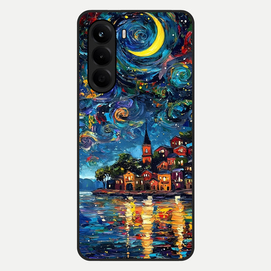  Moonlight Harbor Glow Glass Case For OnePlus Nord CE 6 Lite back cover – full design glossy printed glass finish