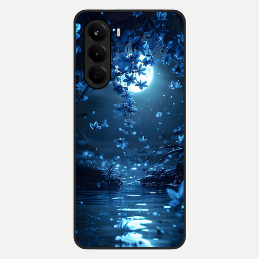  Moonlight Petal Dream Glass Case For OnePlus Nord CE 6 Lite back cover – full design glossy printed glass finish