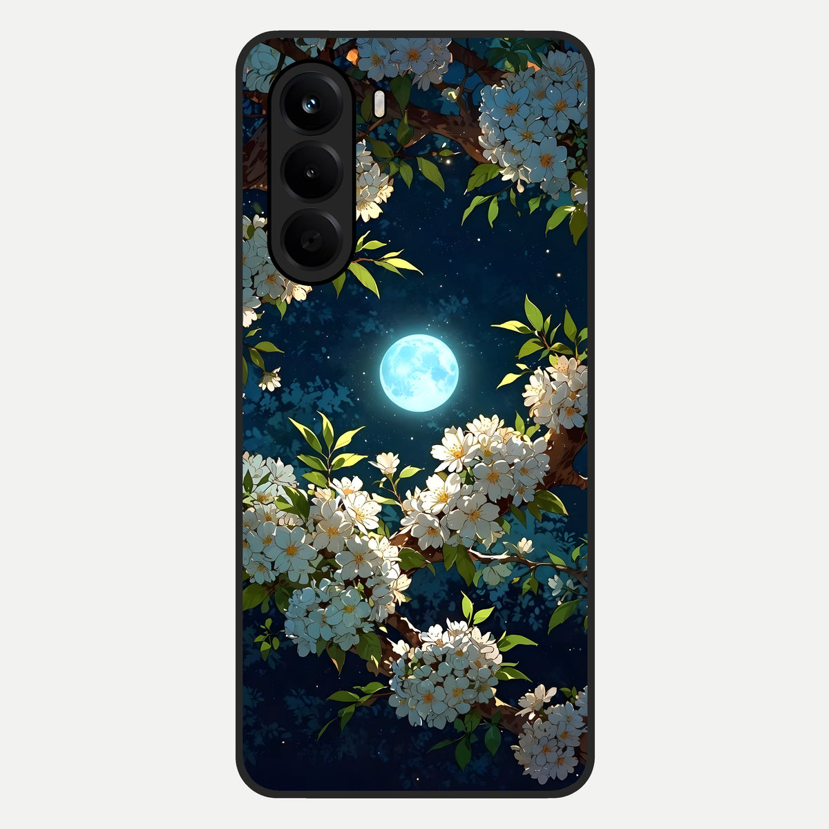  Moonlit Blossom Dream Glass Case For OnePlus Nord CE 6 Lite back cover – full design glossy printed glass finish