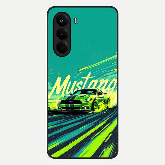  Mustang Bang Glass Case For OnePlus Nord CE 6 Lite back cover – full design glossy printed glass finish