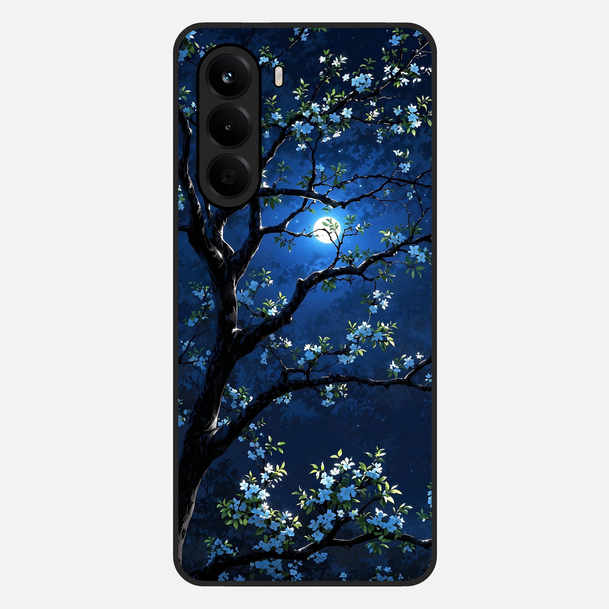  Mystic Floral Night Glass Case For OnePlus Nord CE 6 Lite back cover – full design glossy printed glass finish