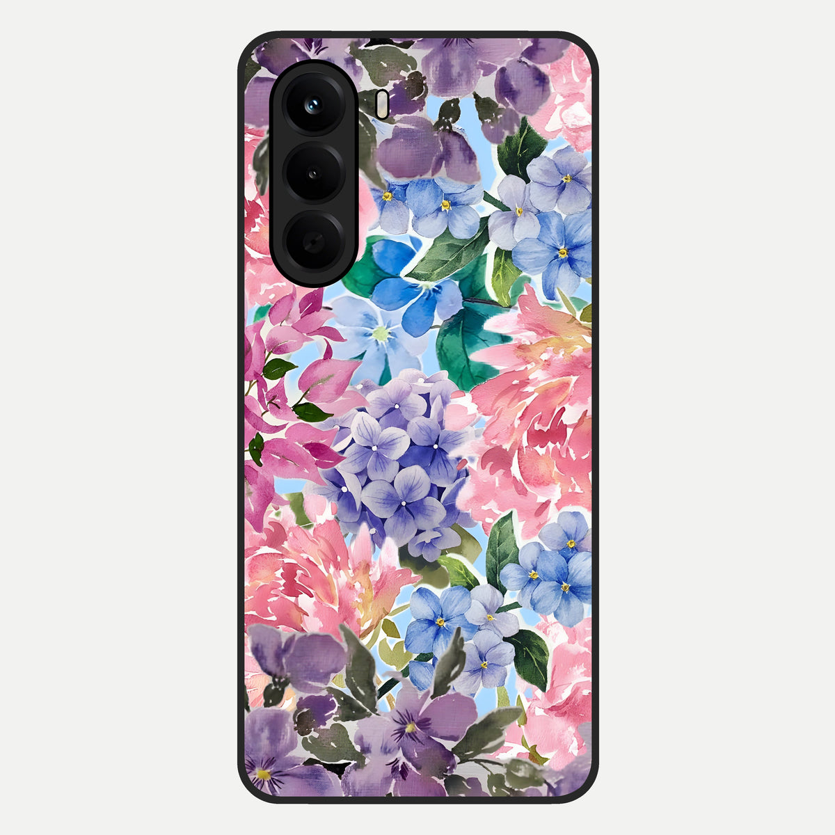 Pastel Floral Mix Glass Case For OnePlus Nord CE 6 Lite back cover – full design glossy printed glass finish