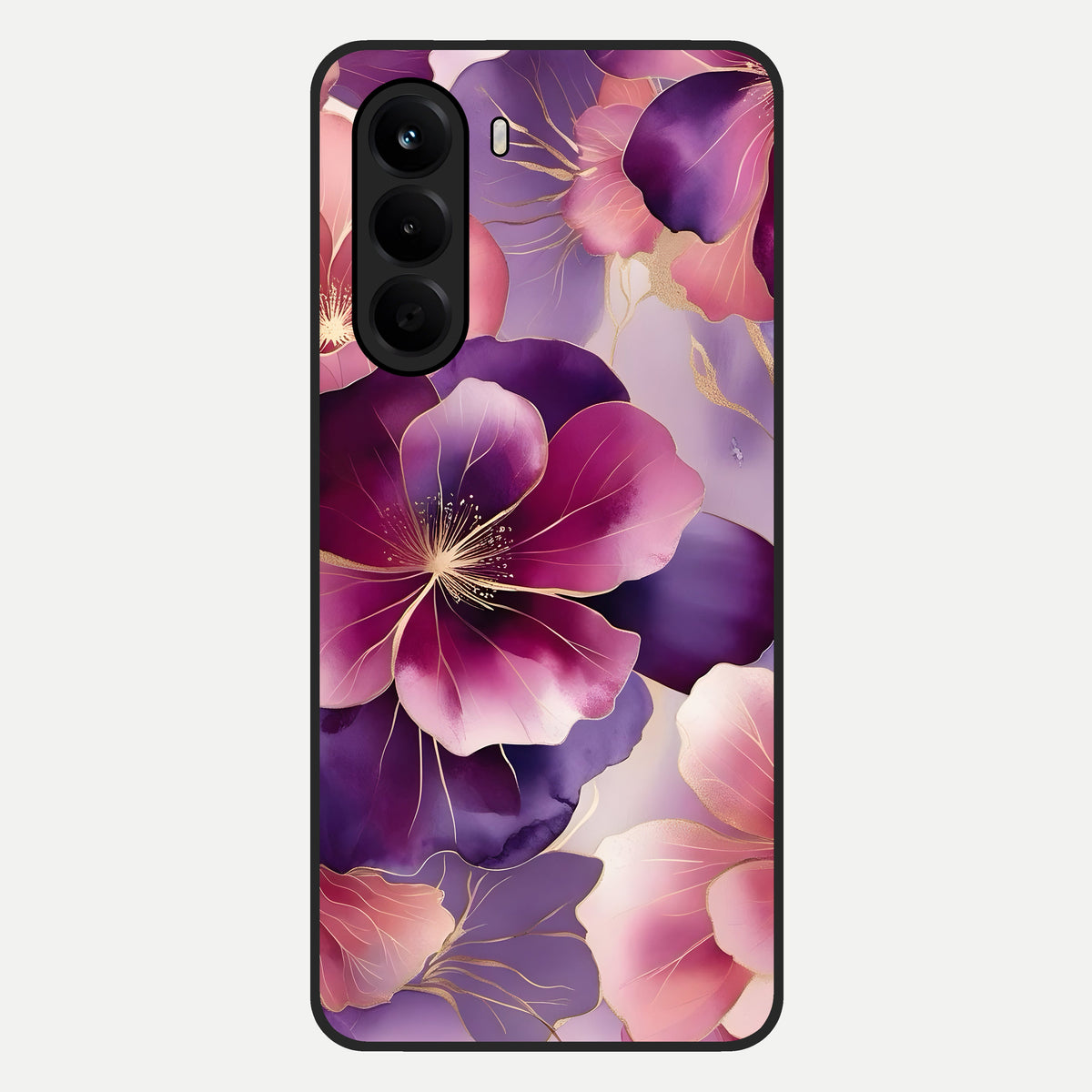  Pink Bouquet Florals Glass Case For OnePlus Nord CE 6 Lite back cover – full design glossy printed glass finish
