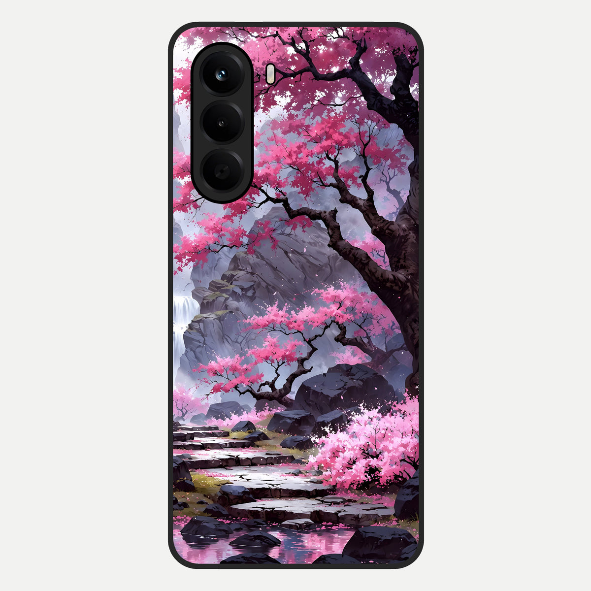 Pink Sunflower Glow Glass Case For OnePlus Nord CE 6 Lite back cover – full design glossy printed glass finish