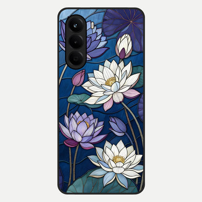 Purple Lotus Stained Glass Case For OnePlus Nord CE 6 Lite back cover – full design glossy printed glass finish