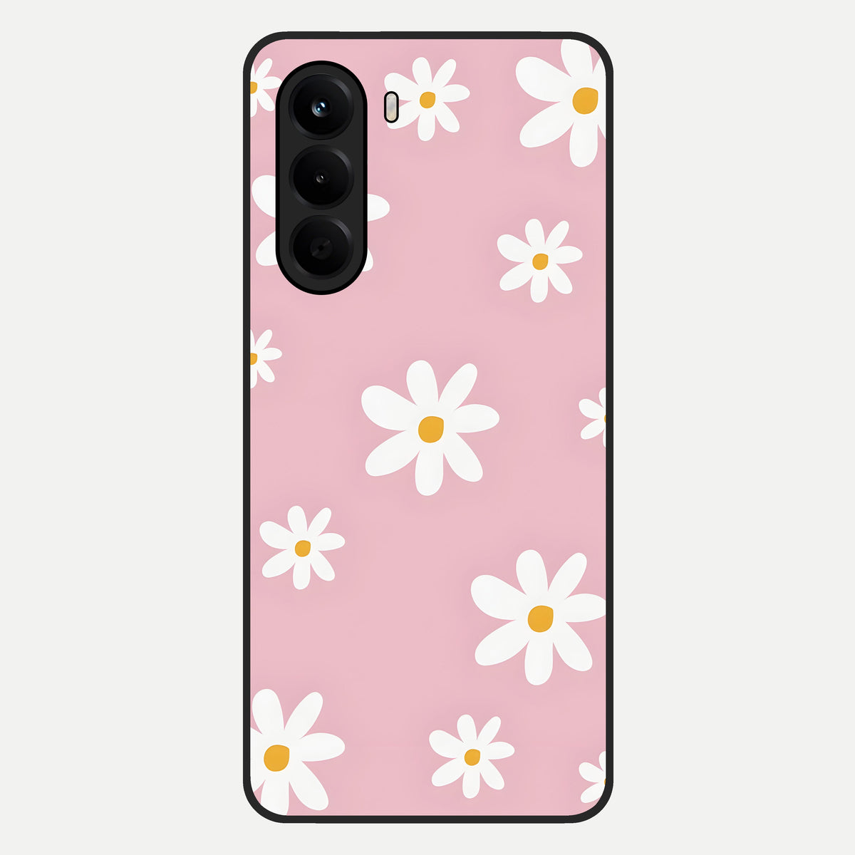  Soft Daisy Bliss Glass Case For OnePlus Nord CE 6 Lite back cover – full design glossy printed glass finish