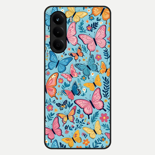  Spring Wing Garden Glass Case For OnePlus Nord CE 6 Lite back cover – full design glossy printed glass finish