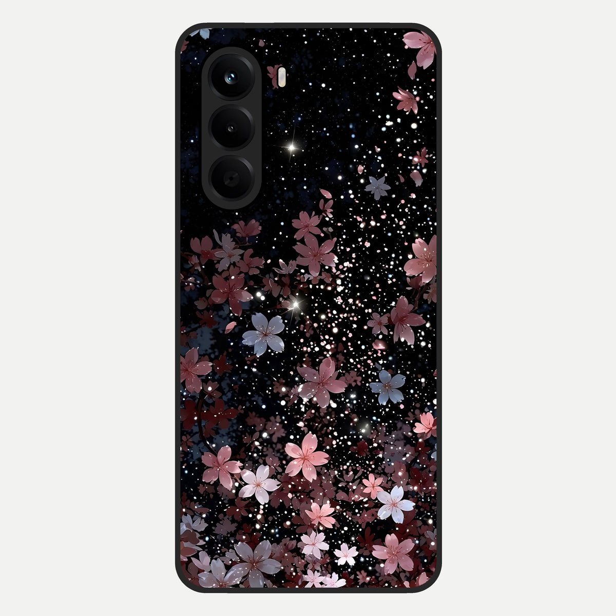  Starlit Flower Dreams Glass Case For OnePlus Nord CE 6 Lite back cover – full design glossy printed glass finish