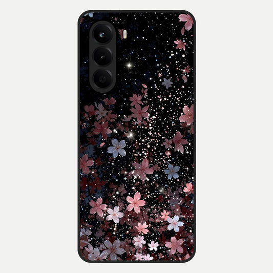  Starlit Flower Dreams Glass Case For OnePlus Nord CE 6 Lite back cover – full design glossy printed glass finish
