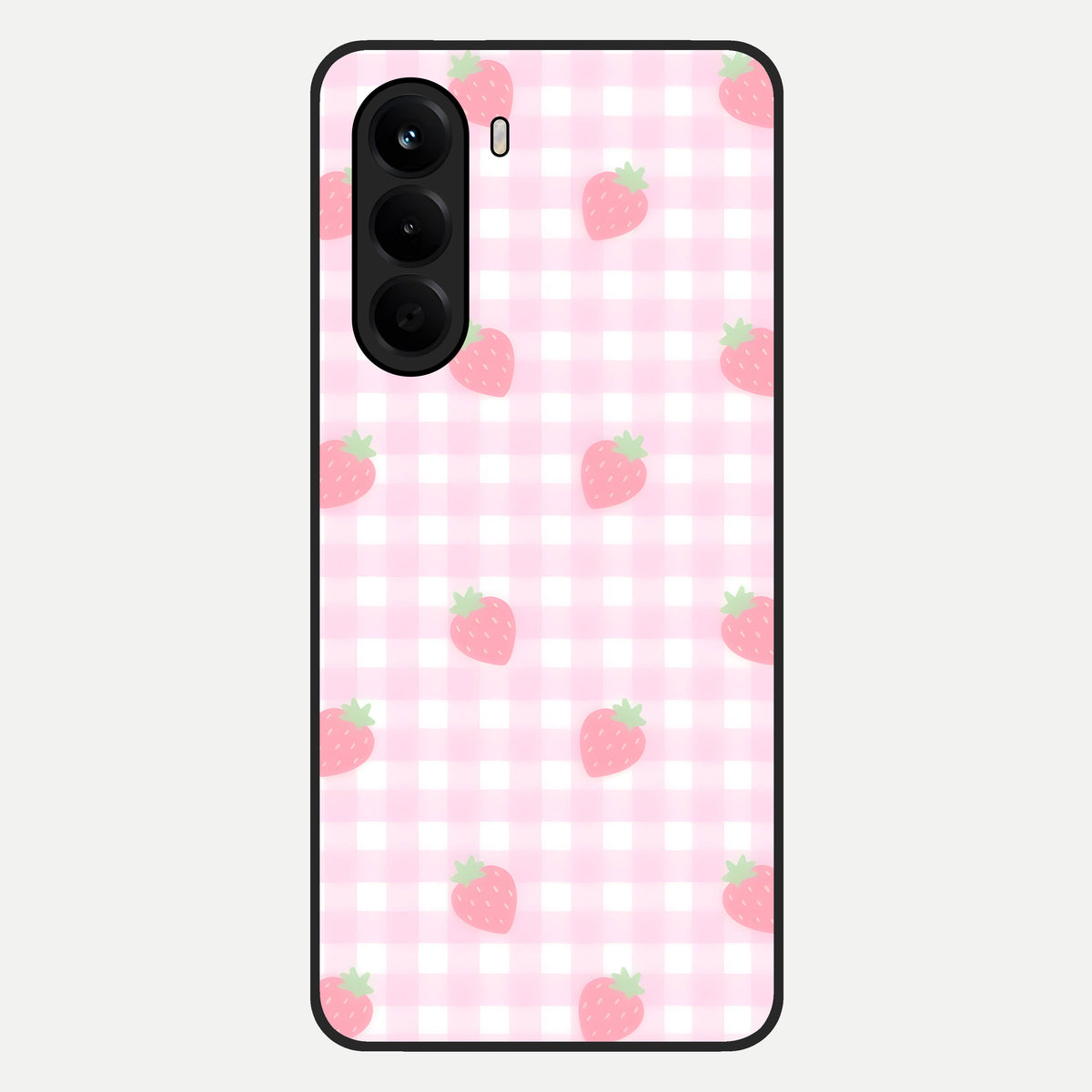  Strawberry Picnic Love Glass Case For OnePlus Nord CE 6 Lite back cover – full design glossy printed glass finish