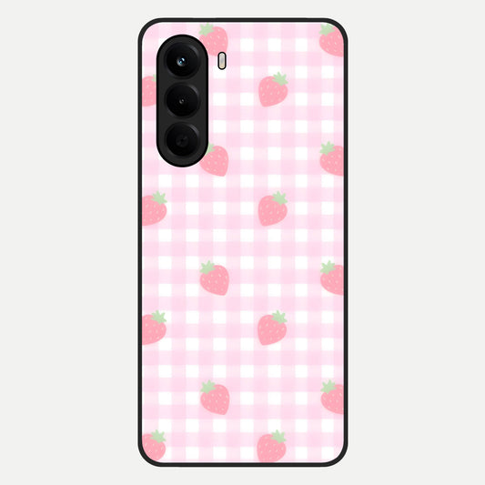  Strawberry Picnic Love Glass Case For OnePlus Nord CE 6 Lite back cover – full design glossy printed glass finish