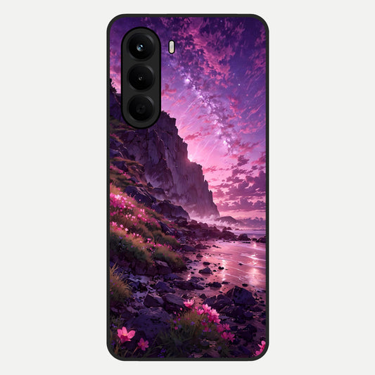  Twilight Blossom Coast Glass Case For OnePlus Nord CE 6 Lite back cover – full design glossy printed glass finish