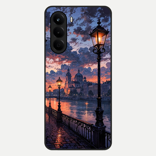  Twilight River Lights Glass Case For OnePlus Nord CE 6 Lite back cover – full design glossy printed glass finish