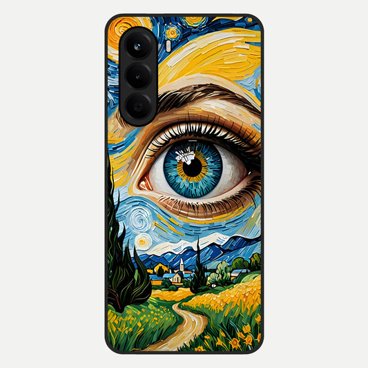 Van Gogh Eye Glass Case For OnePlus Nord CE 6 Lite back cover – full design glossy printed glass finish