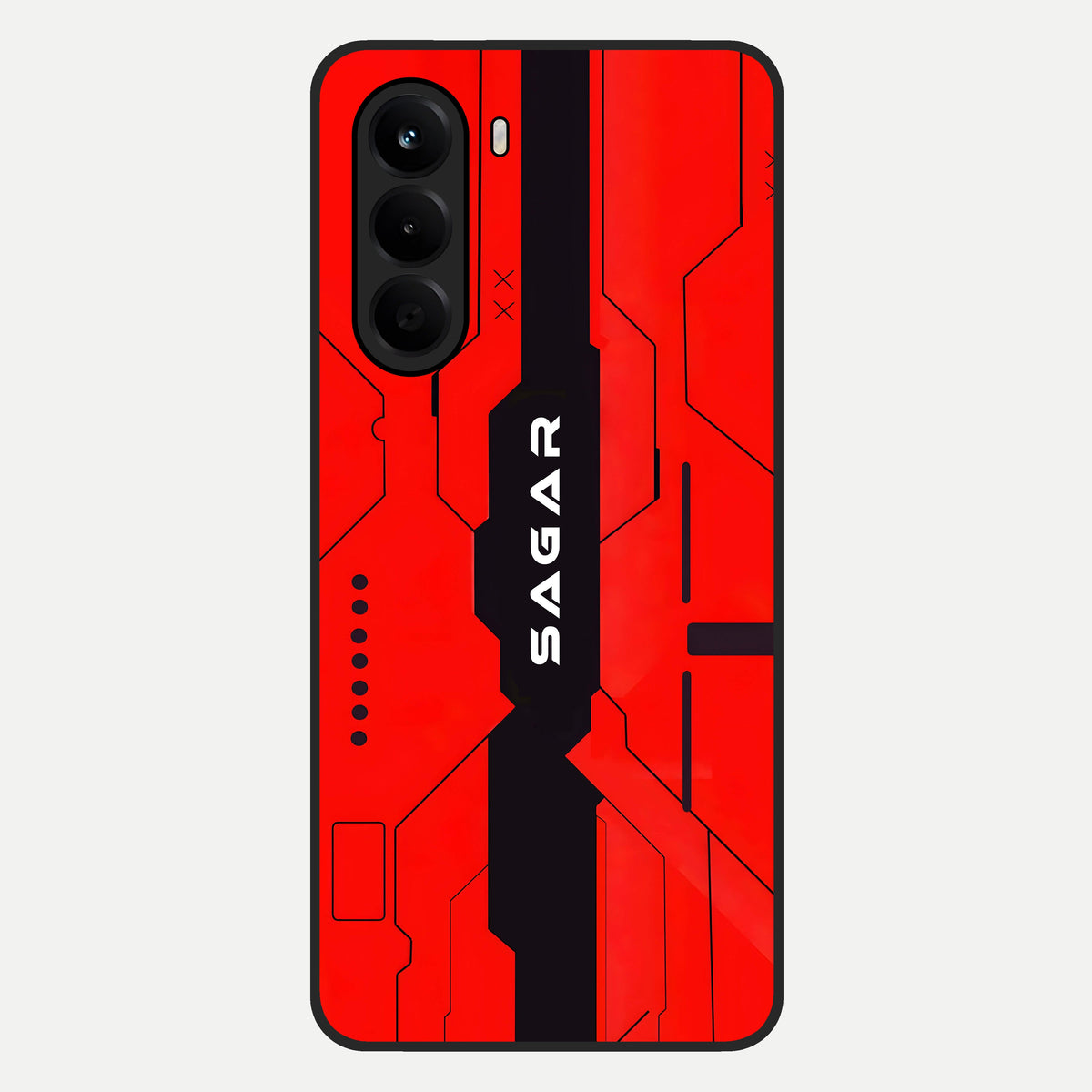  Voltage Rise CYBERPUNK Custom Name Glass Case For OnePlus Nord CE 6 Lite back cover – personalized glossy printed glass finish