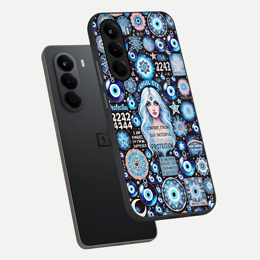  Angel Aura Shield phone case For OnePlus Nord CE 6 Lite showing premium glass back cover with detailed artwork
