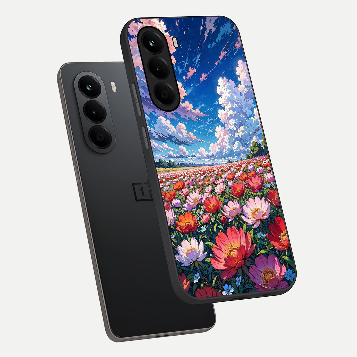 Blossom Sky Field phone case For OnePlus Nord CE 6 Lite showing premium glass back cover with detailed artwork