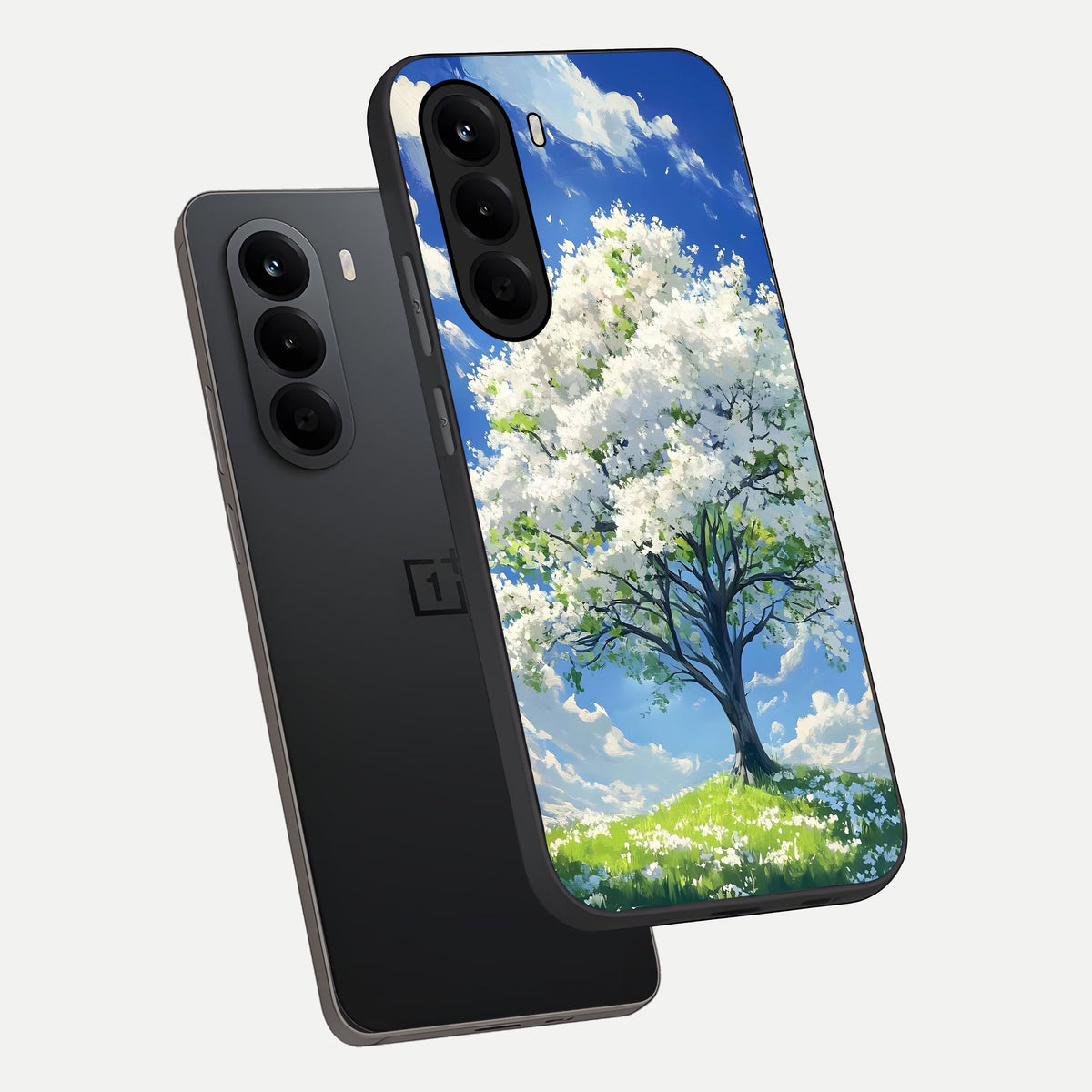  Blossom Sky Serenity phone case For OnePlus Nord CE 6 Lite showing premium glass back cover with detailed artwork
