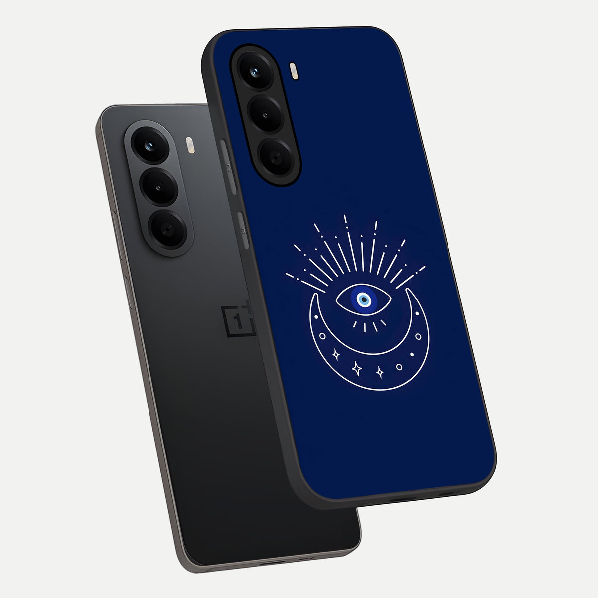  Blue Evil Eye phone case For OnePlus Nord CE 6 Lite showing premium glass back cover with detailed artwork