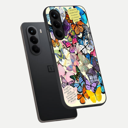  Butterflies Petal Dream phone case For OnePlus Nord CE 6 Lite showing premium glass back cover with detailed artwork