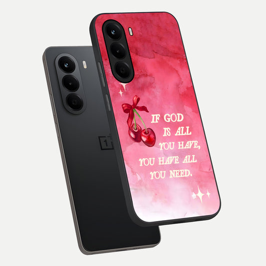  Cherry Quote phone case For OnePlus Nord CE 6 Lite showing premium glass back cover with detailed artwork