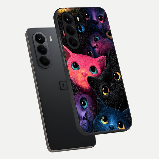  Cosmic Cats Dreams phone case For OnePlus Nord CE 6 Lite showing premium glass back cover with detailed artwork