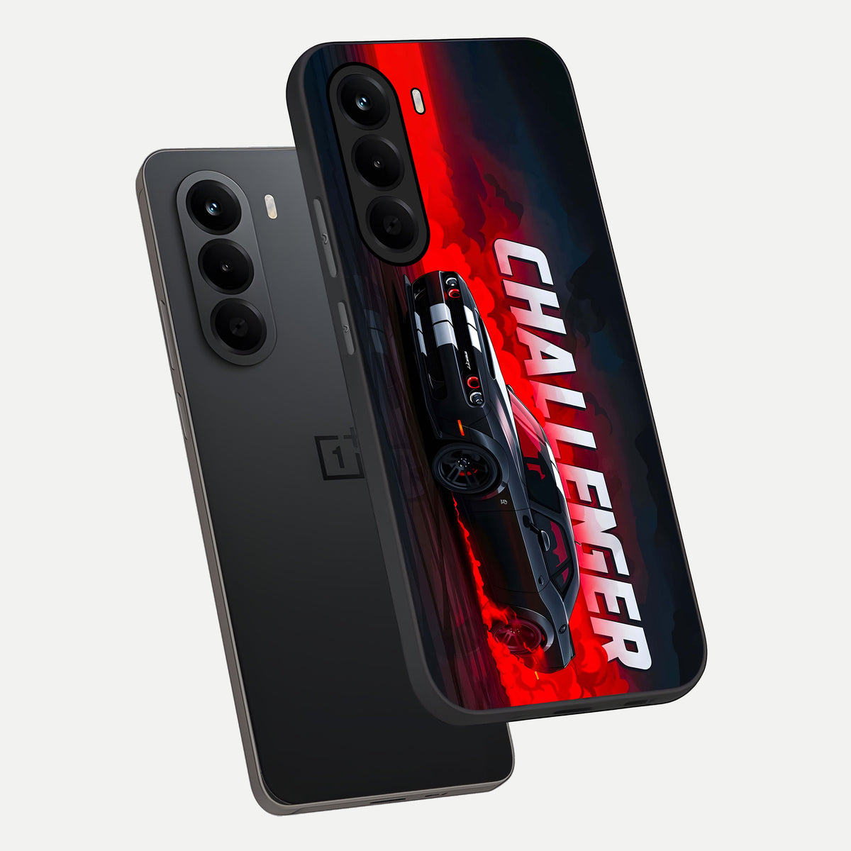  Crimson Challenger Fury phone case For OnePlus Nord CE 6 Lite showing premium glass back cover with detailed artwork