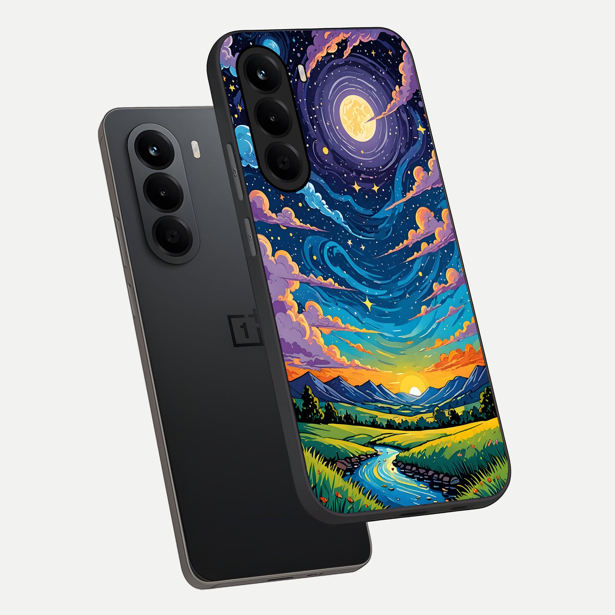  Dreamy Night Landscape phone case For OnePlus Nord CE 6 Lite showing premium glass back cover with detailed artwork
