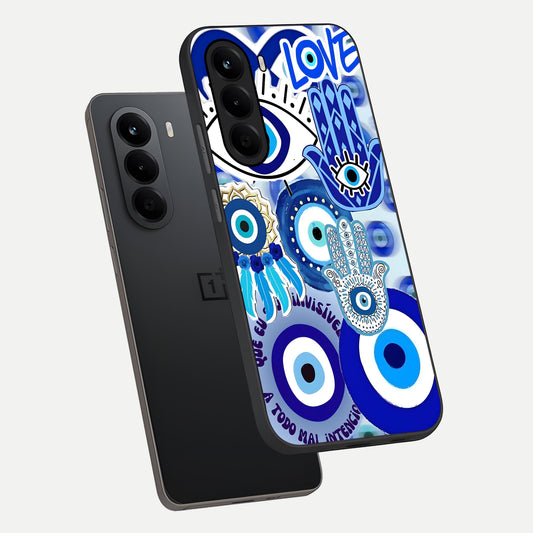  Evil Eyes Dream phone case For OnePlus Nord CE 6 Lite showing premium glass back cover with detailed artwork