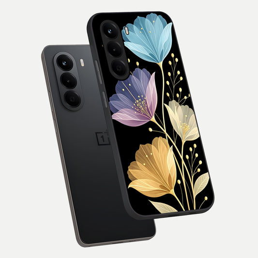  Flower Bloom Glow phone case For OnePlus Nord CE 6 Lite showing premium glass back cover with detailed artwork