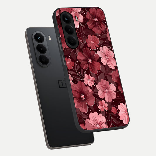  Flower Blush Bloom phone case For OnePlus Nord CE 6 Lite showing premium glass back cover with detailed artwork