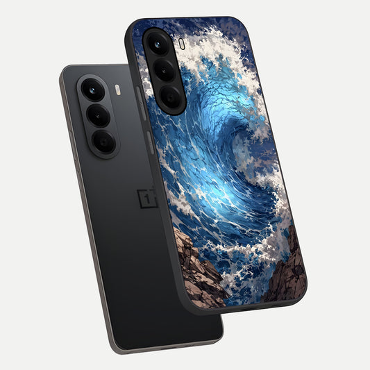  Giant Ocean Wave phone case For OnePlus Nord CE 6 Lite showing premium glass back cover with detailed artwork