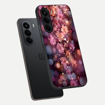  Glowing Petal Bliss phone case For OnePlus Nord CE 6 Lite showing premium glass back cover with detailed artwork