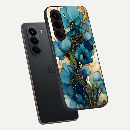  Golden Bloom Symphony phone case For OnePlus Nord CE 6 Lite showing premium glass back cover with detailed artwork