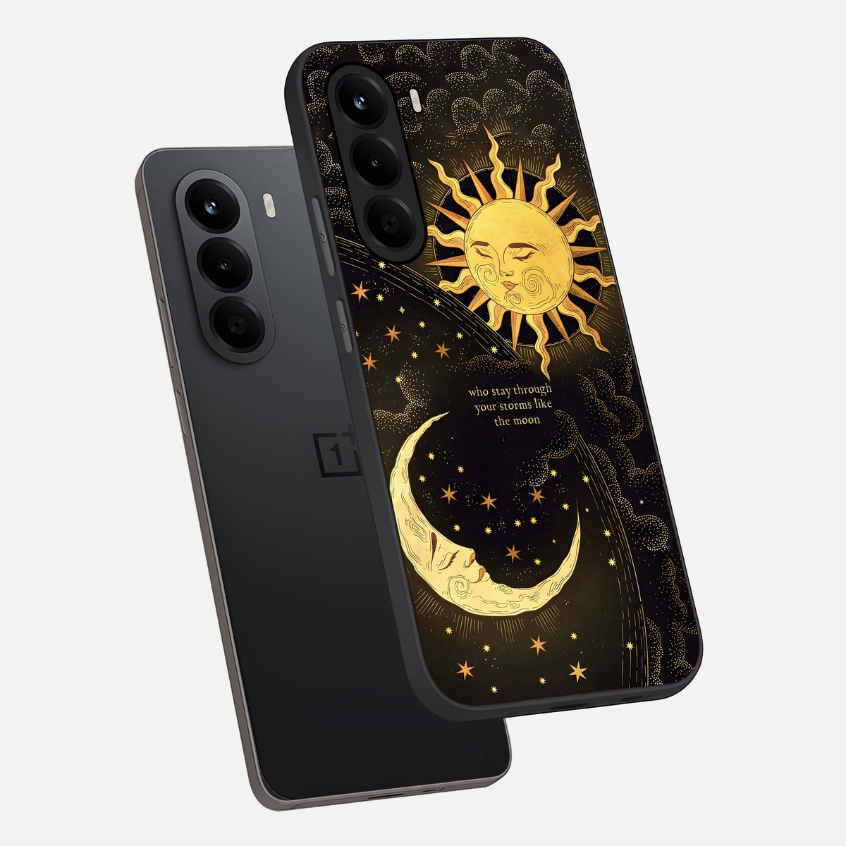  Golden Lunar Love phone case For OnePlus Nord CE 6 Lite showing premium glass back cover with detailed artwork