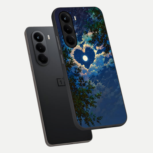 Heart With Moon Sky phone case For OnePlus Nord CE 6 Lite showing premium glass back cover with detailed artwork