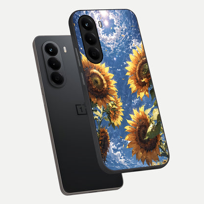  Heavenly Sunflower Rise phone case For OnePlus Nord CE 6 Lite showing premium glass back cover with detailed artwork