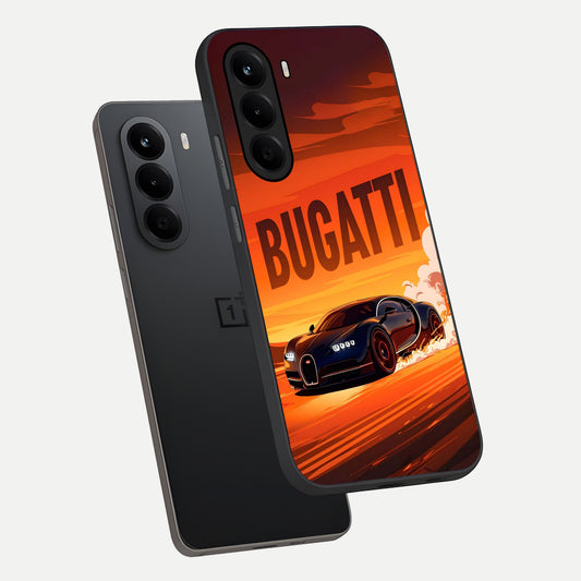  Inferno Bugatti Storm phone case For OnePlus Nord CE 6 Lite showing premium glass back cover with detailed artwork