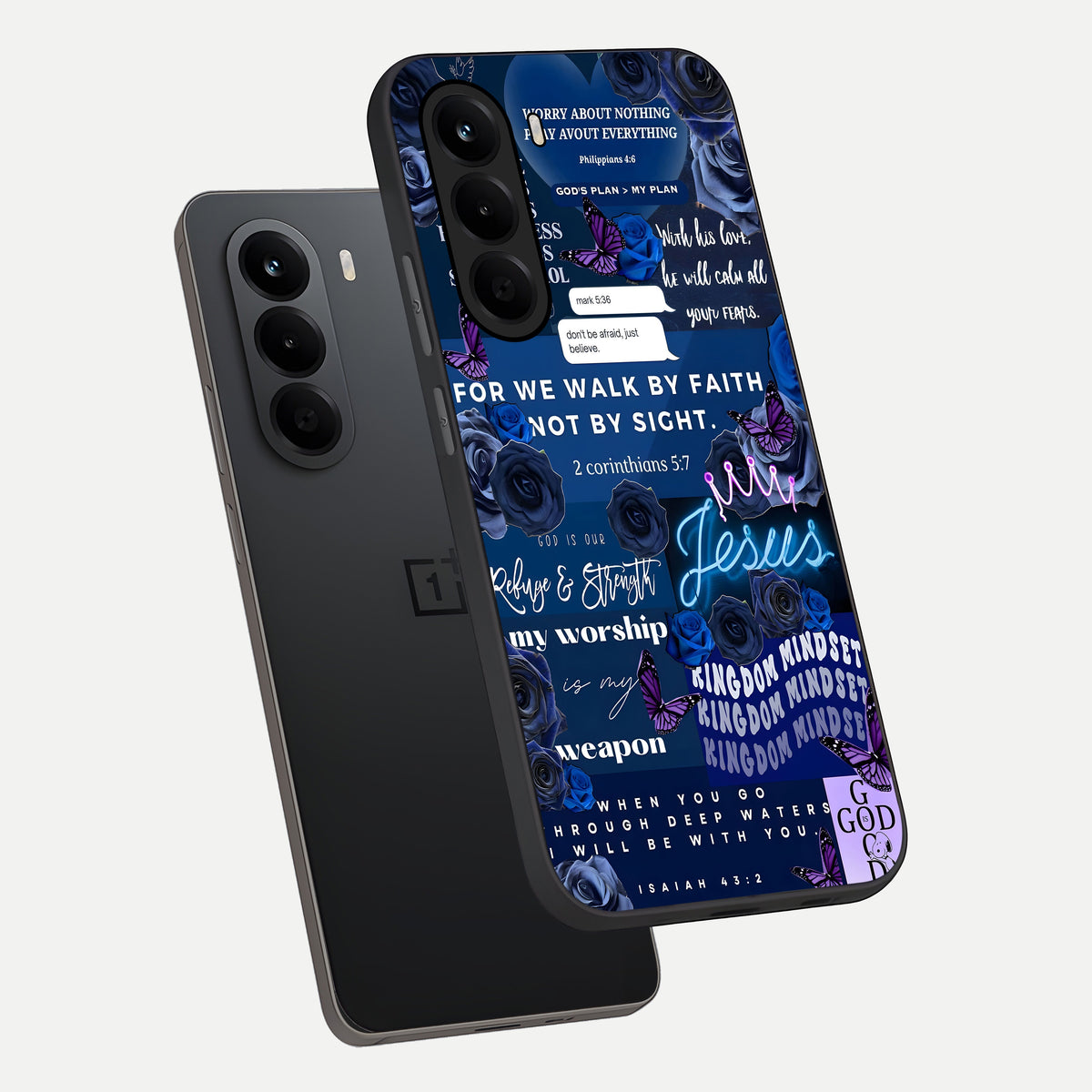  Kingdom Faith Glow phone case For OnePlus Nord CE 6 Lite showing premium glass back cover with detailed artwork