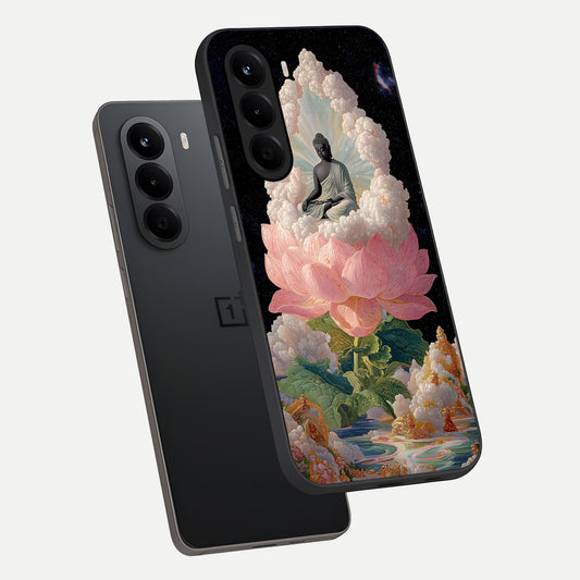  Lotus Divine Peace phone case For OnePlus Nord CE 6 Lite showing premium glass back cover with detailed artwork