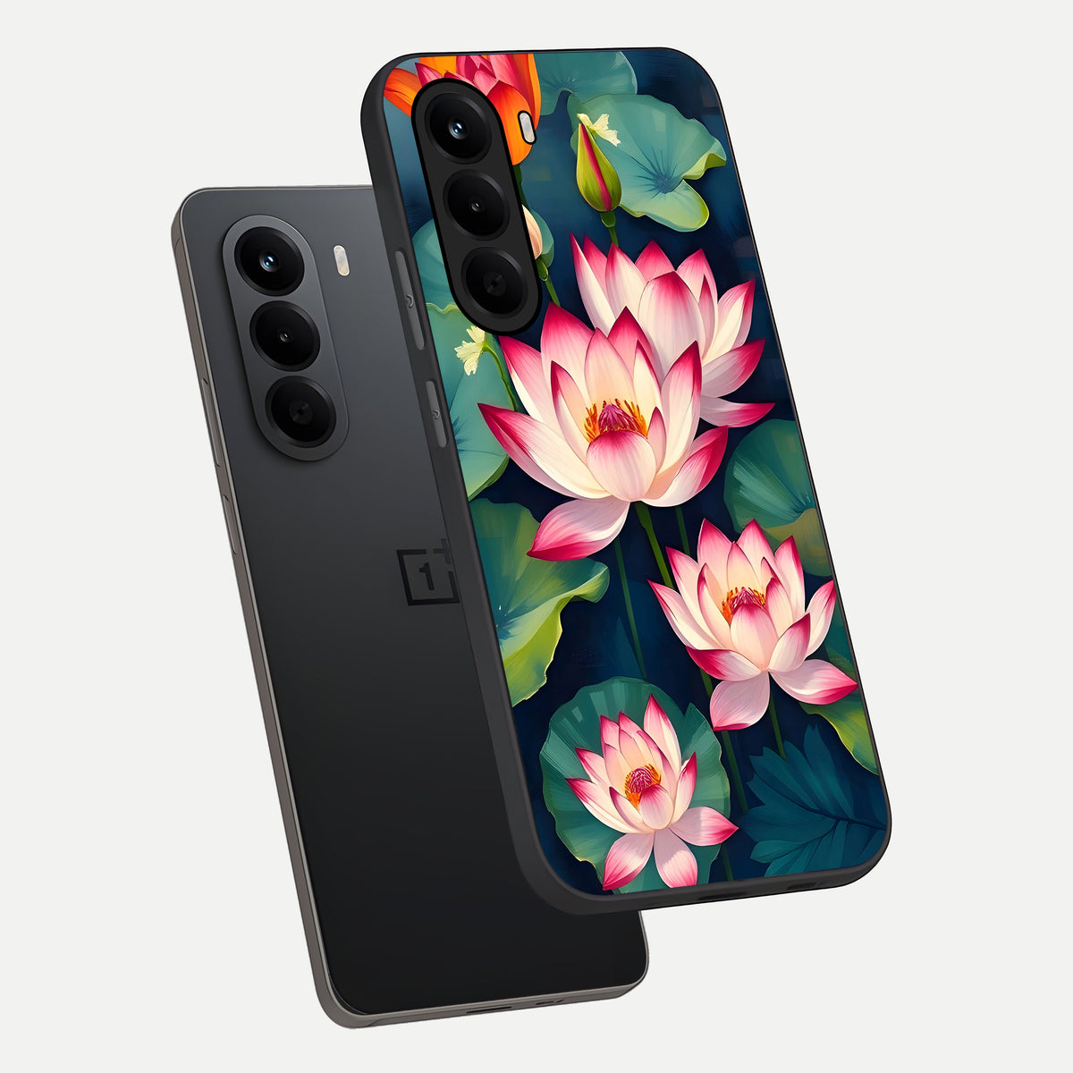  Lotus Dream Serenity phone case For OnePlus Nord CE 6 Lite showing premium glass back cover with detailed artwork