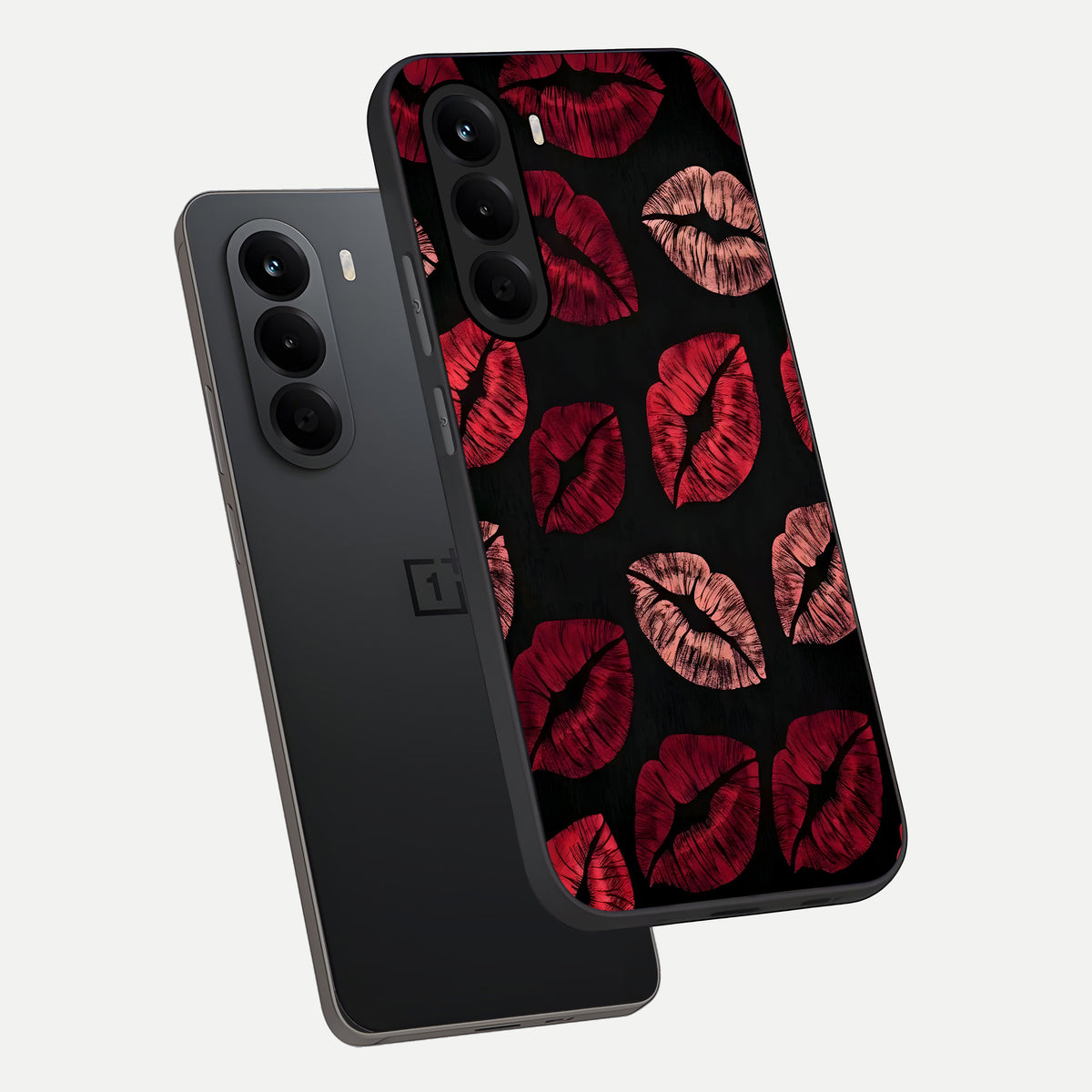 Midnight Kiss Love phone case For OnePlus Nord CE 6 Lite showing premium glass back cover with detailed artwork