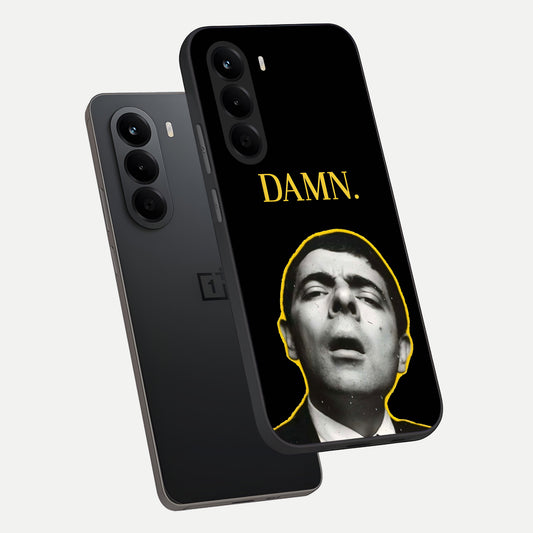  Mr Bean Damn phone case For OnePlus Nord CE 6 Lite showing premium glass back cover with detailed artwork
