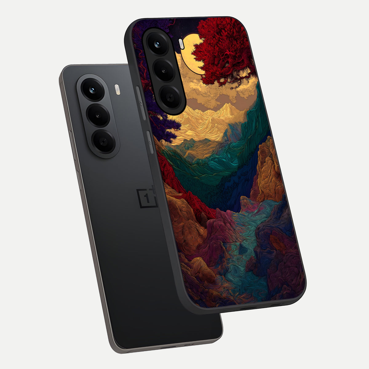  Mystic Valley Light phone case For OnePlus Nord CE 6 Lite showing premium glass back cover with detailed artwork