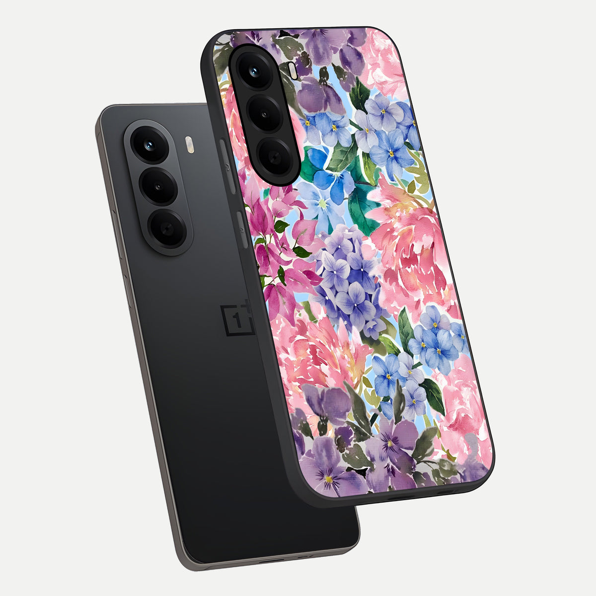  Pastel Floral Mix phone case For OnePlus Nord CE 6 Lite showing premium glass back cover with detailed artwork