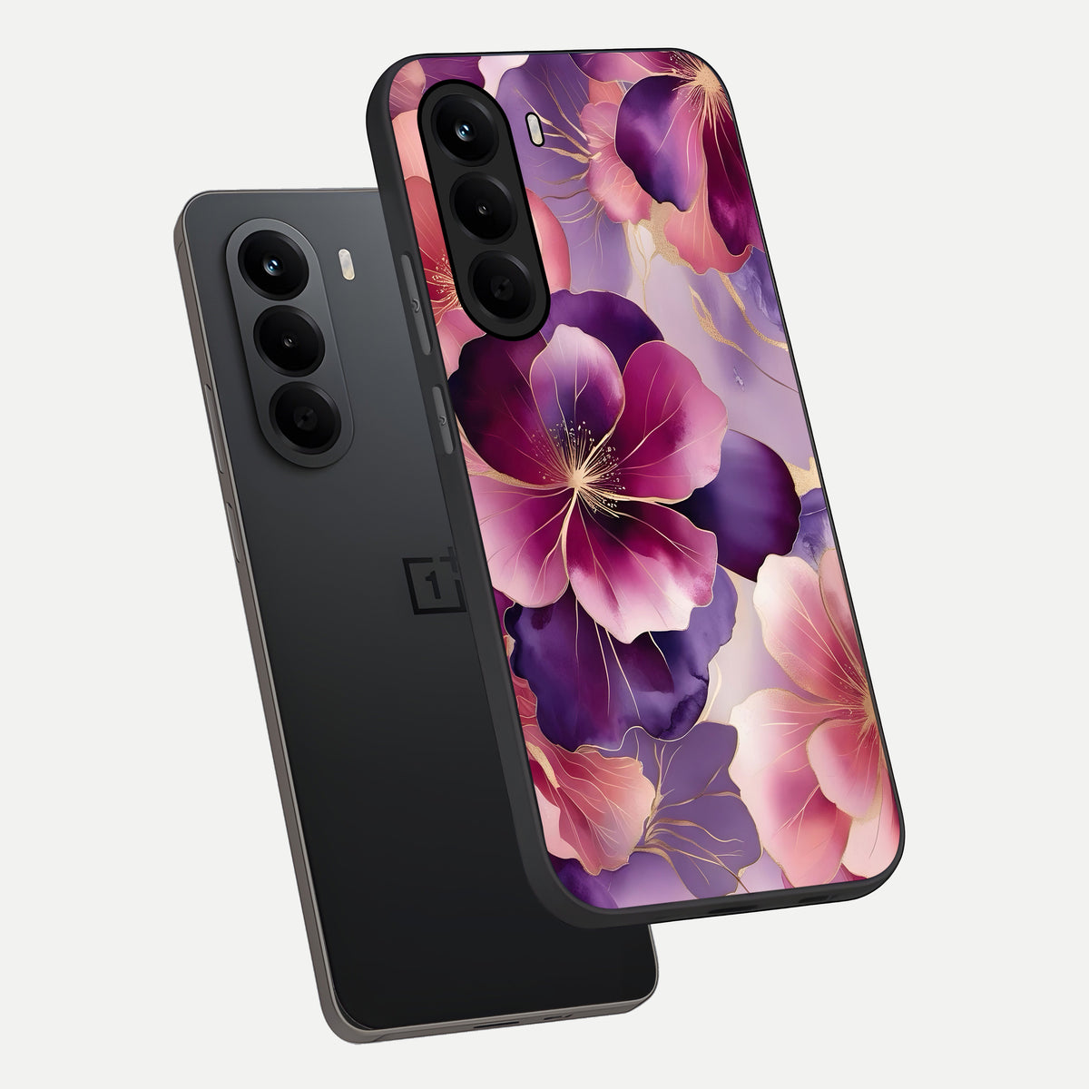  Pink Bouquet Florals phone case For OnePlus Nord CE 6 Lite showing premium glass back cover with detailed artwork