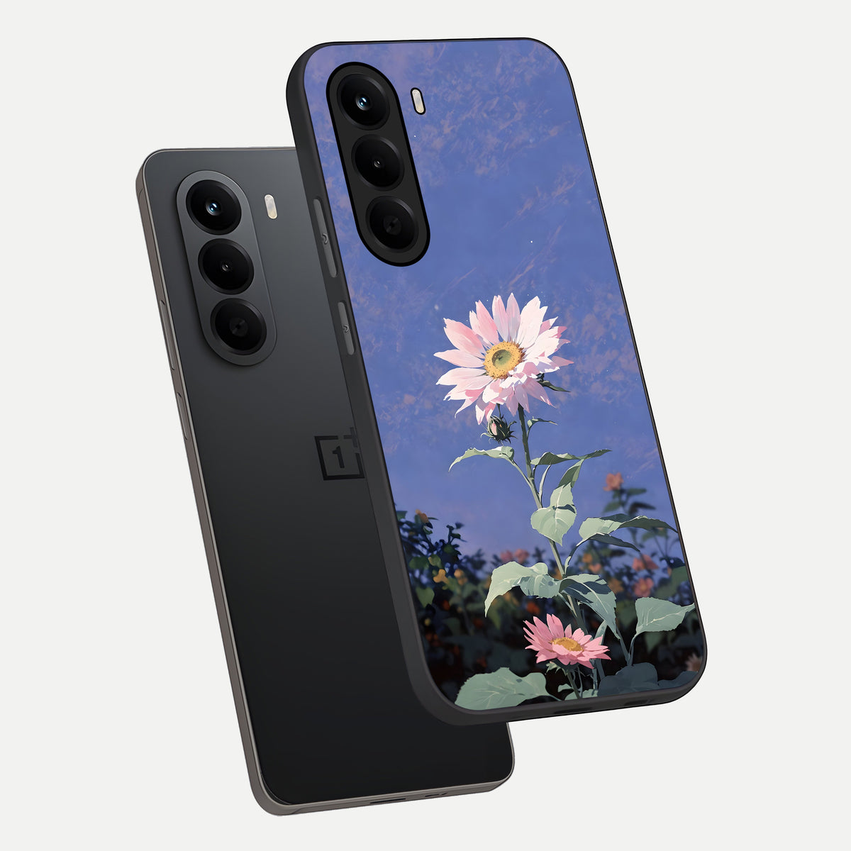  Pink Shells Outline phone case For OnePlus Nord CE 6 Lite showing premium glass back cover with detailed artwork