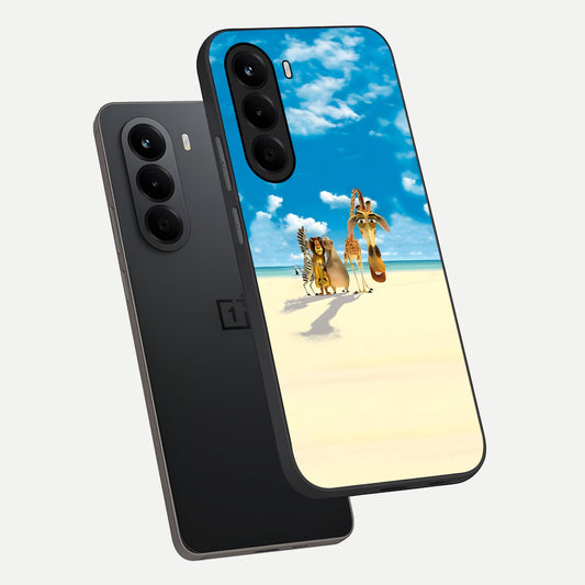  Tropical Fun Squad phone case For OnePlus Nord CE 6 Lite showing premium glass back cover with detailed artwork